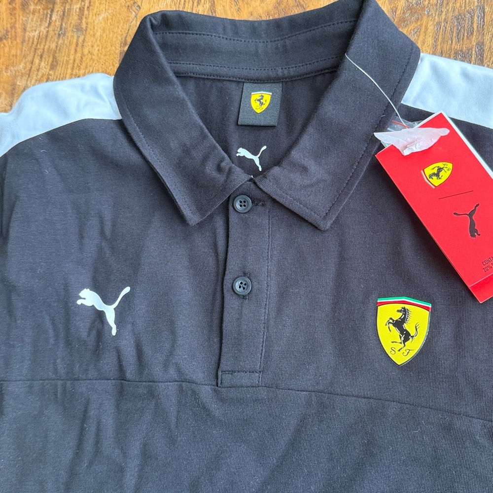 Ferrari  Puma black Racing Polo with Logos - Picture 2 of 6